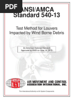 Ansi/Amca Standard 540-13: Test Method For Louvers Impacted by ...