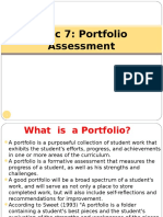 Portfolio Assessment: A Guide to the Purpose, Types and Development Phases