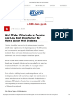 Well Water Chlorinators Low Cost Disinfection