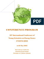 CYSENI 2015 Programme