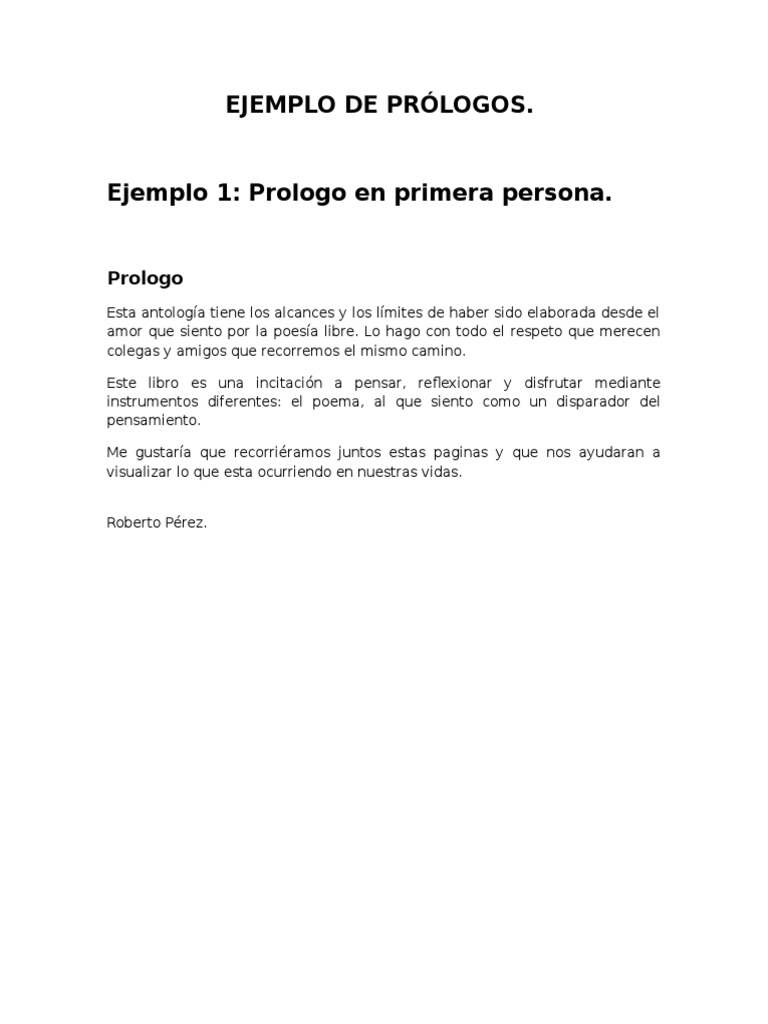 Ejemplo de Prologos PDF Novelas Cuentos