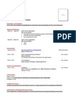 Sample CV PDF