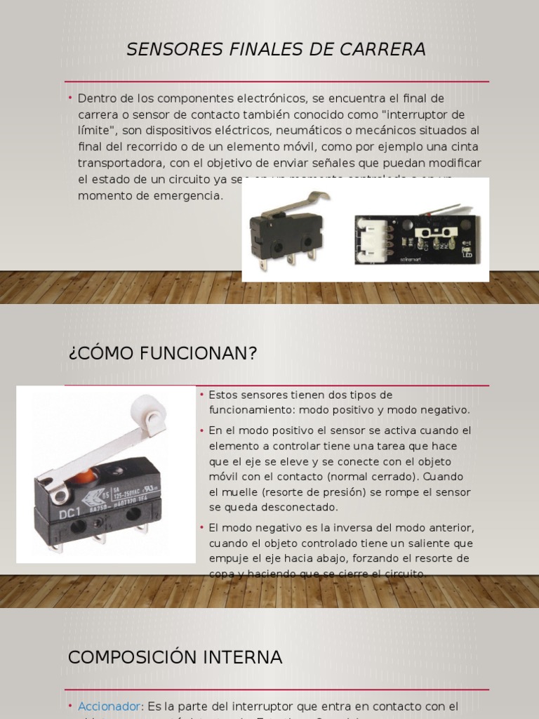 Sensores Finales de Carrera: Tipos y Funcionamiento | PDF | Control ...