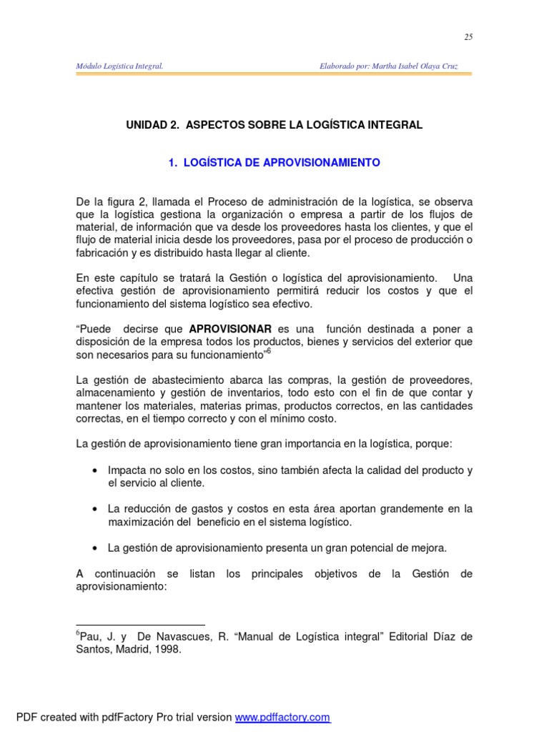 Gestión Efectiva de Aprovisionamiento Logístico | PDF | Distribución ...