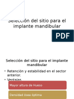 Selección Del Sitio Para El Implante Mandibular