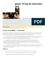 Dieta Para Ganar 10 Kg de Músculos en 12 Semanas