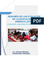 Resumen de Las 6 Falacias de La Educación en América Latina Informe Kliksberg