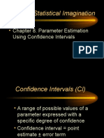 The Statistical Imagination: Chapter 8. Parameter Estimation Using Confidence Intervals