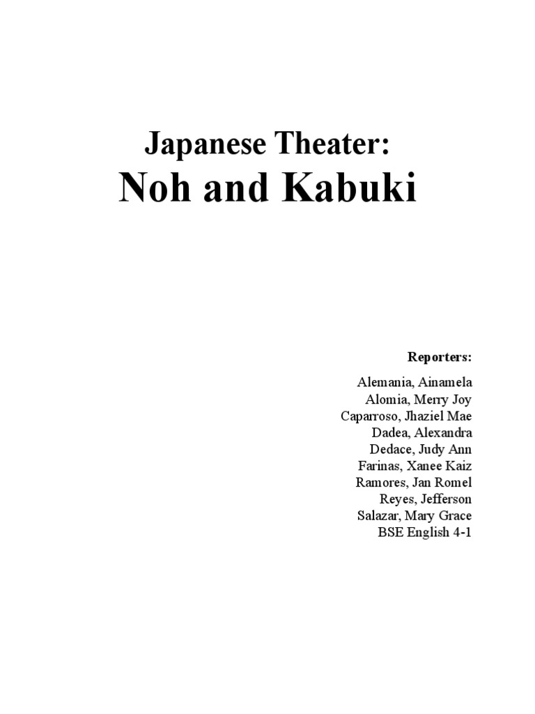 Japanese Theater: Noh & Kabuki | PDF | Performing Arts | Theatre