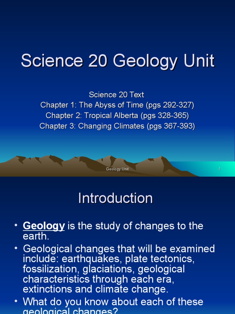 Science 20 Geology Unit 1 07 With Quizzes PDF Rock (Geology