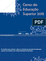 Censo do Ensino Superior - 2015 - INEP/MEC