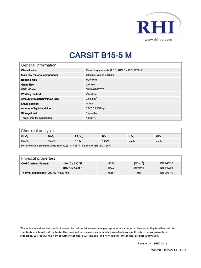 Carsit B15-5 M: General Information | PDF