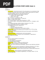 Air Pollution Study Guide Quiz 1-3