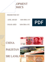 Development Economics of China and Pakistan.