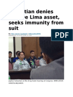Sebastian Denies He’s de Lima Asset