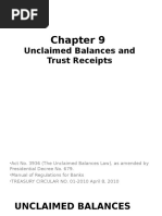 Banking: Unclaimed Balances and Trust Receipts