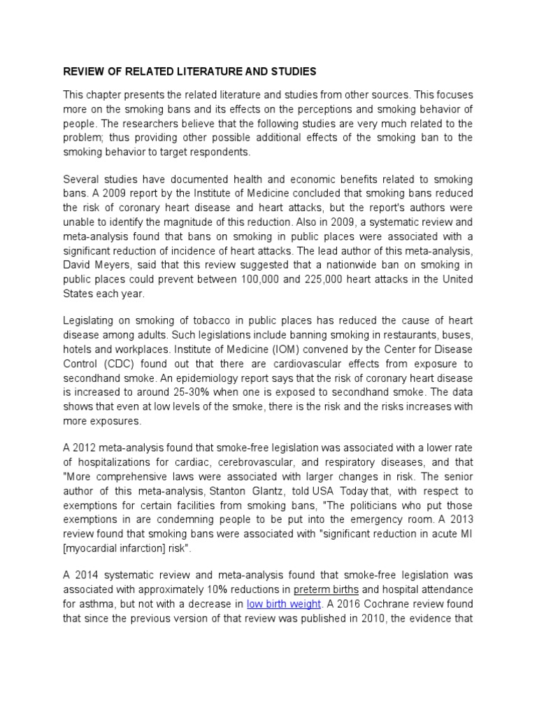 Literature review on smoking picture