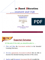 OBE Assessment CQI For UTM May 2014 Note