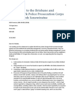 Submission To Police Prosecution Corps by DR Romesh Senewiratne Regarding Brian Senewiratne