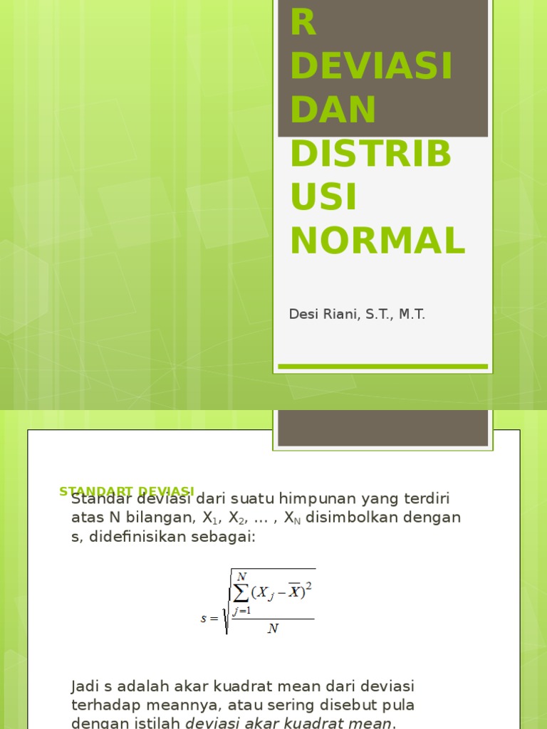 Standar Deviasi dan Distribusi Normal | PDF