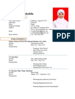 Contoh CV Bahasa Inggris