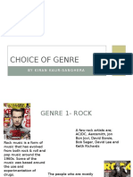 Choice of Genre: by Kiran Kaur-Sanghera