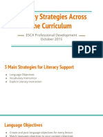 Literacy Strategies Across The Curriculum PD