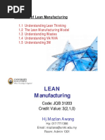 Lean Mfg Chapter 1 Overview of Lean