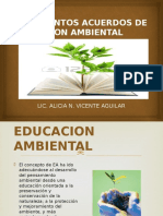 Documentos, Acuerdo Sobre Educacion Ambiental.