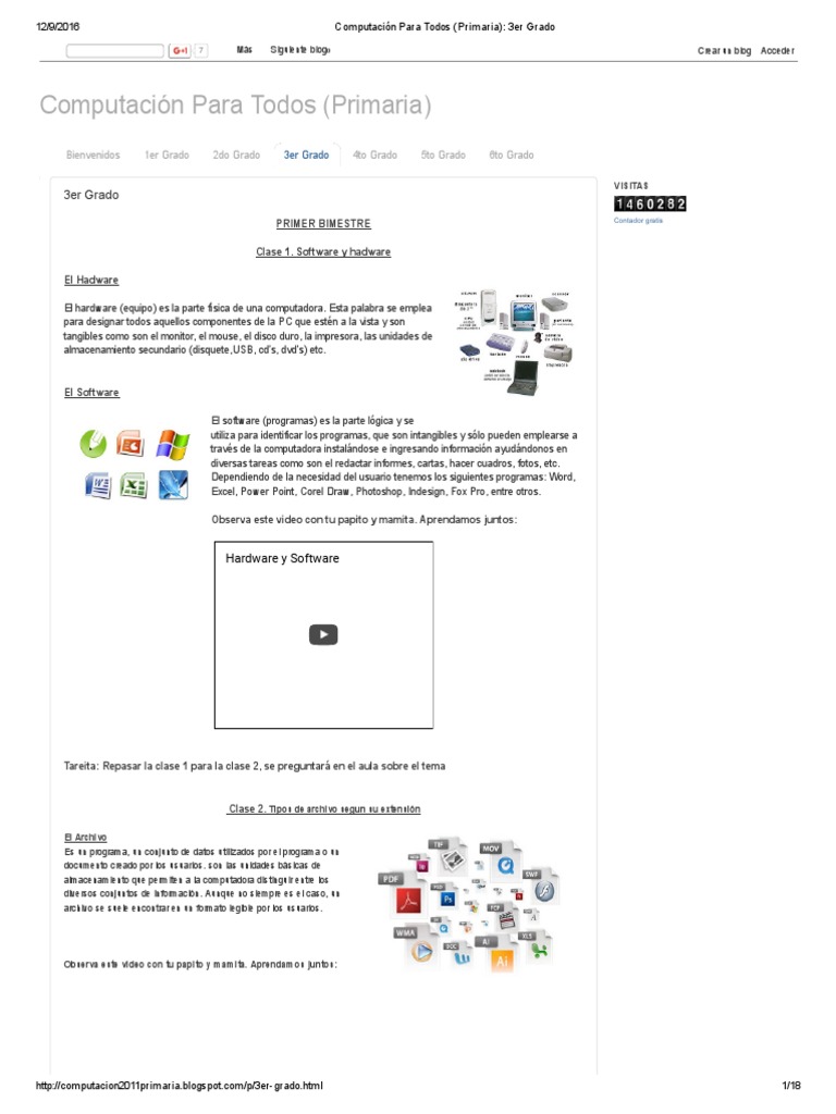 Actividades de Computación para Tercer Grado | PDF | Google Chrome | Google