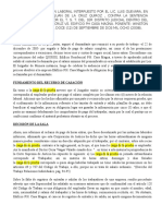 Recurso de Casación Laboral Materia Probatorio Carga Probatoria