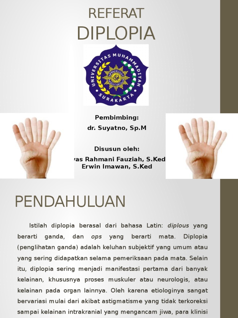 Pengertian dan Penanganan Diplopia | PDF