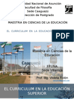 El Curriculum Educación Superior