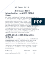 Aiims Mbbs Exam 2016