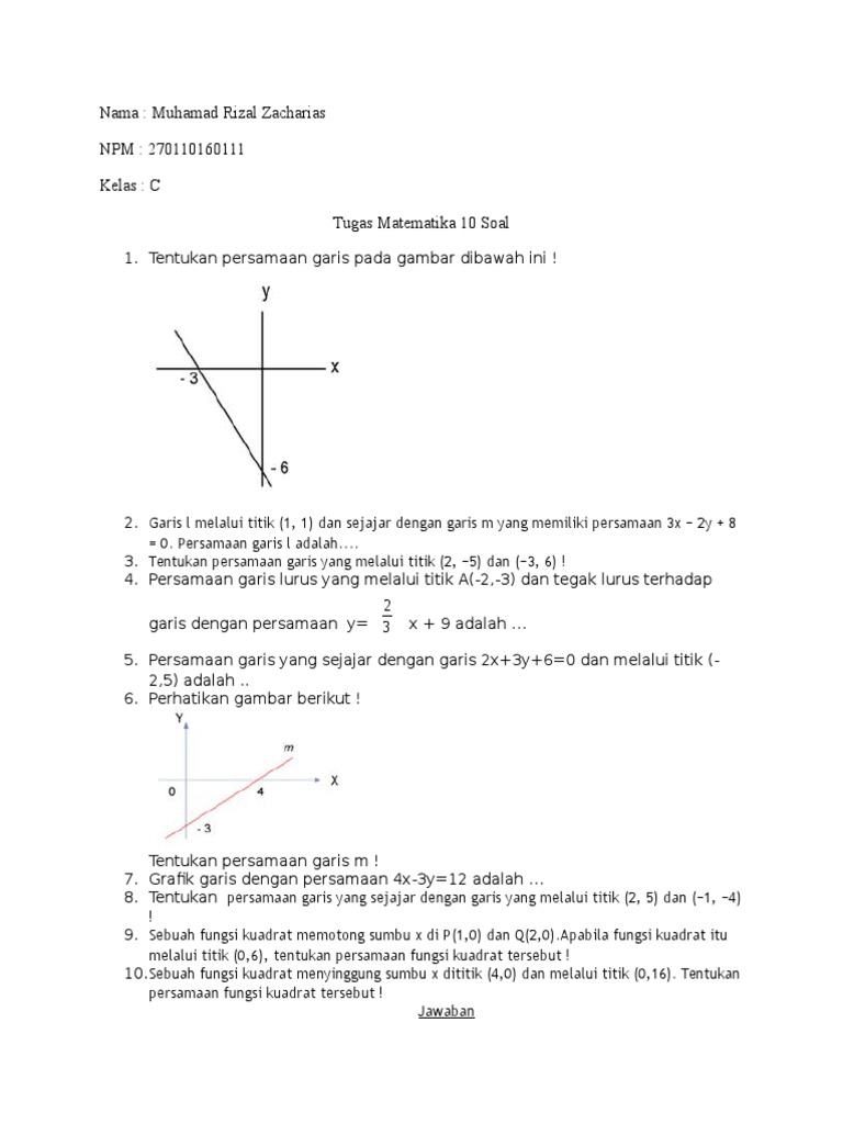 Unduh 88 Koleksi Gambar Grafik Persamaan Garis X-3Y+1=0 Paling Bagus 