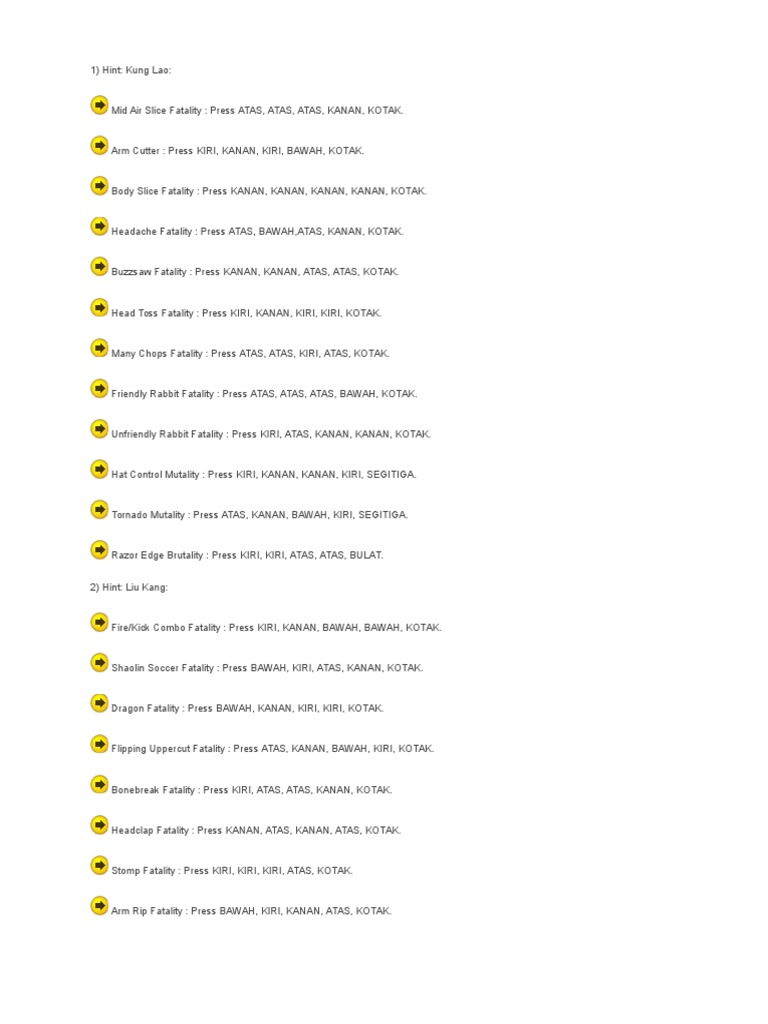 Cheat Mortal Kombat | PDF