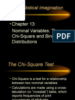 The Statistical Imagination: Nominal Variables: The Chi-Square and Binomial Distributions