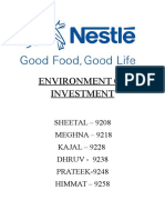 Environment of Investment