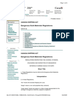 Appendix 3- Canada Shipping Act, Dangerous Bulk Materials