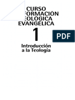 Curso de Formacion Teologica Evangelica 1 Introduccion A La Teologia 1capitulo PDF