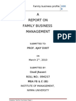 A Report On Family Business Management