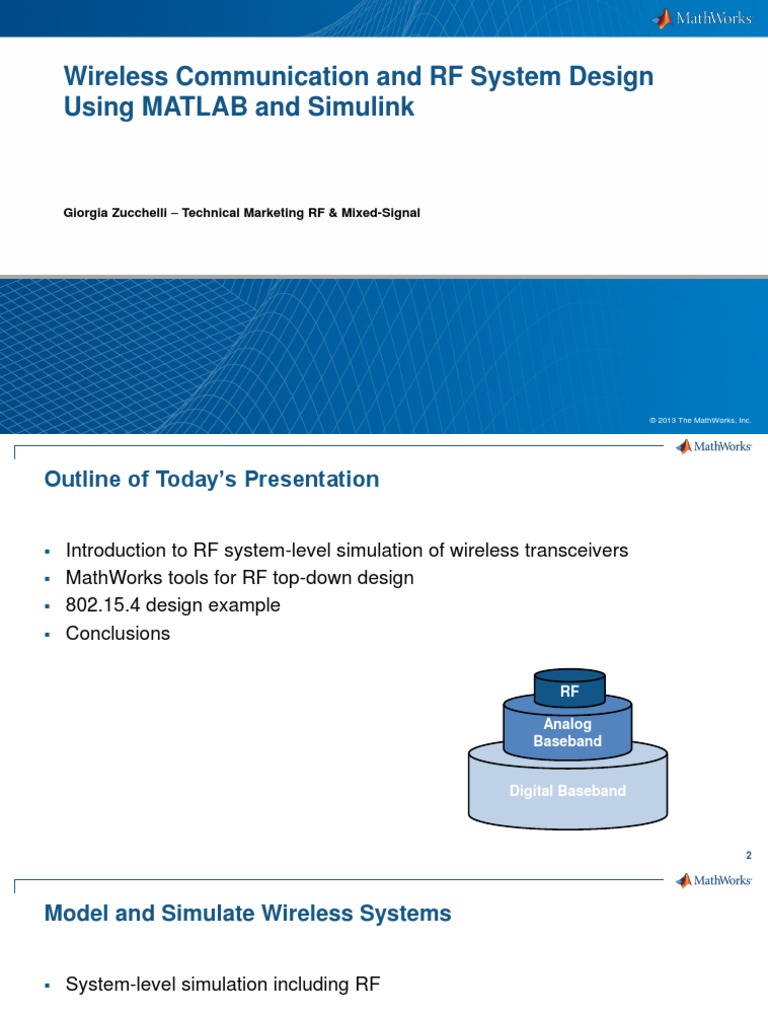 Wireless Communication and RF System Design Using Matlab and Simulink ...