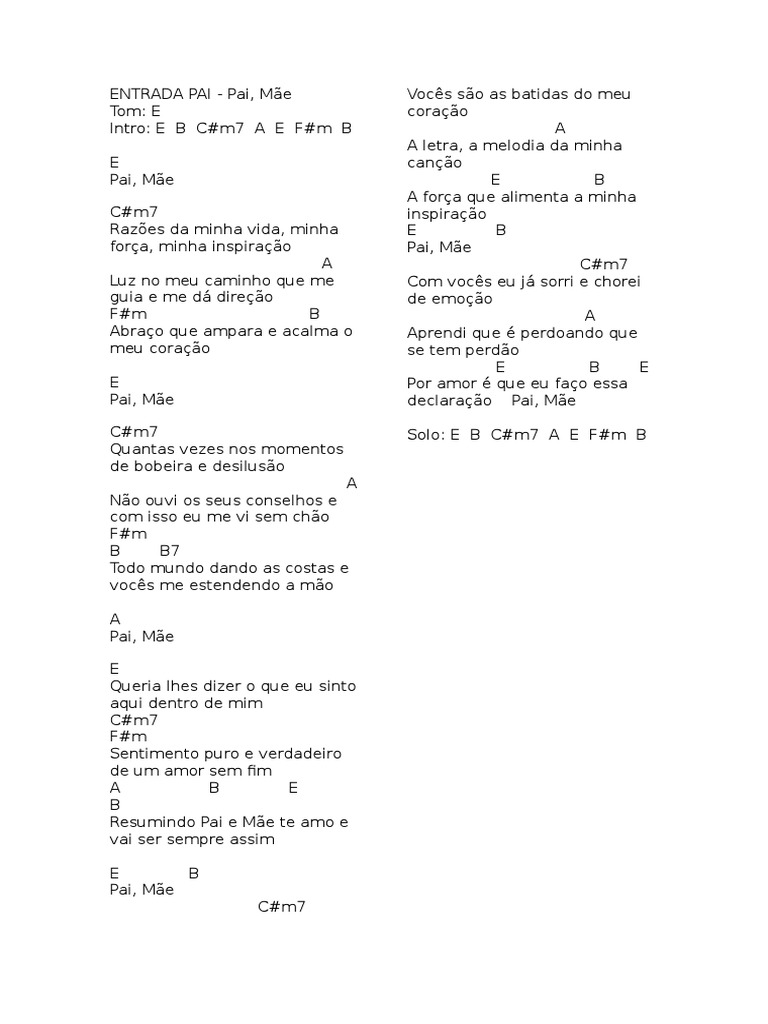 Cifras para Música de Casamento PDF Amor Religião e crença