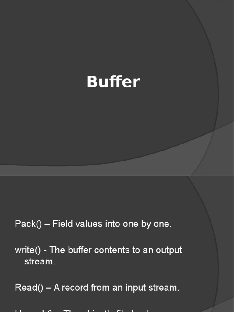 Buffer Manipulation Techniques Explained | PDF