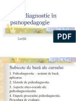 Psihodiagnostic În Psihopedagogie