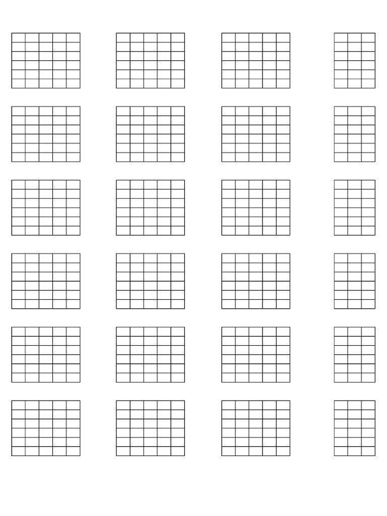Plantilla para Acordes Guitarra | PDF