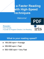 Develop A Faster Reading Rate With High-Speed Techniques: Welcome!