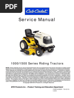 Cub Cadet 1000 - 1500 Service Manual