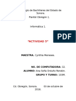 Sonora. Plantel Obregón 1.: Colegio de Bachilleres Del Estado de