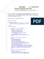 A Generic Ejb-Jar - XML File: Standard EJB Deployment Descriptor Per EJB Spec 1.1